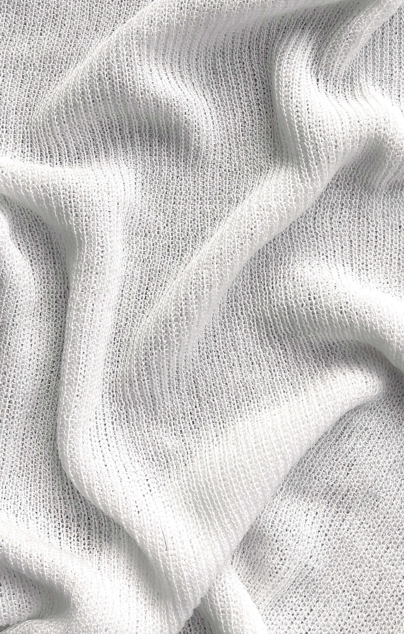 THE KNITTED LONG SLEEVE DRESS - WHITE - Image 8