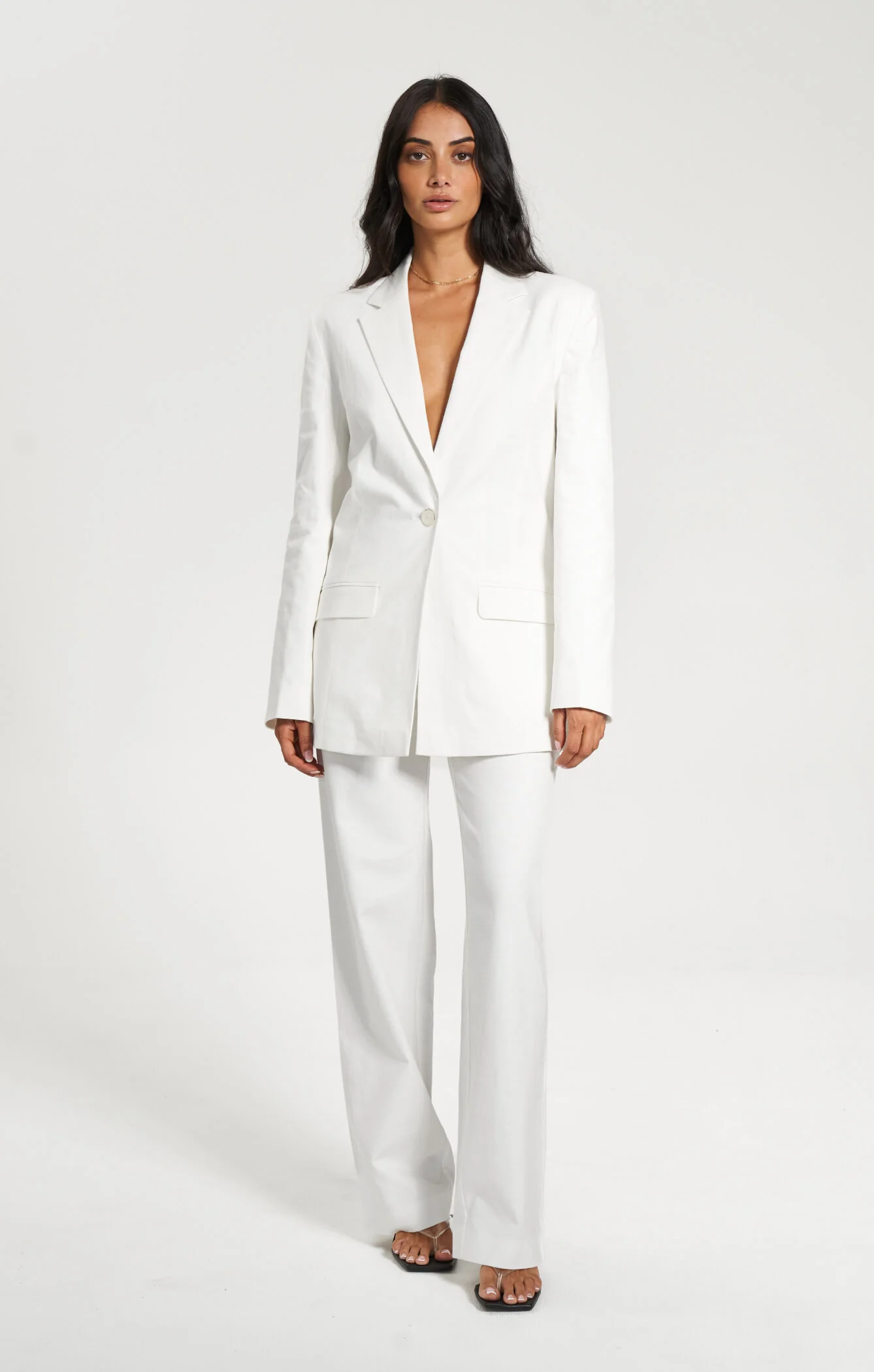 THE LINEN CLASSIC PANT - WHITE - Image 5