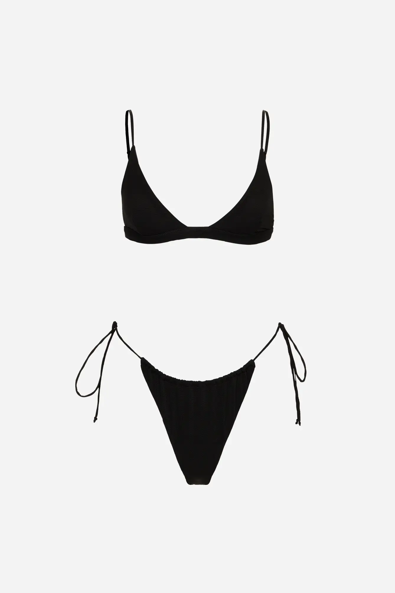 THE TRIANGLE BIKINI TOP - BLACK MESH - Image 8
